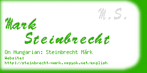 mark steinbrecht business card